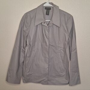 Banana Republic Light Gray Blazer Jacket with Snaps Size Small